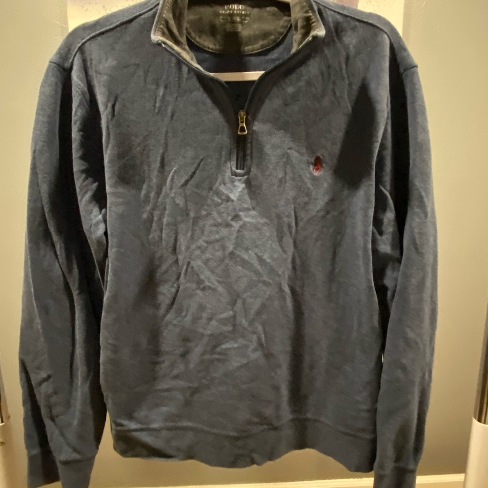 Polo Ralph Lauren Navy Zip-Up Sweater